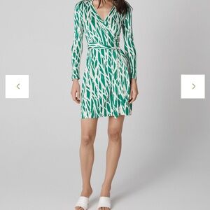 Green and black Patterned Dress